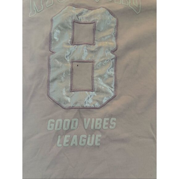 Zara Girls NYC Squad Good Vibes League Short Sleeve T-Shirt Pink Size 12-14 - Picture 4 of 11